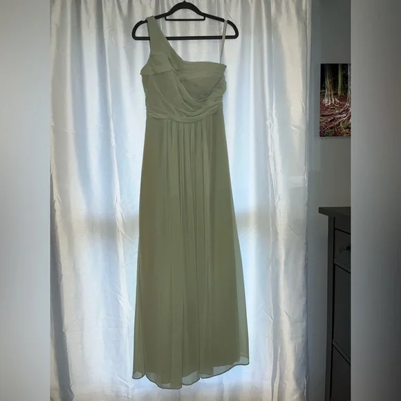 One shoulder ruched bridesmaid dress - Picture 3 of 3